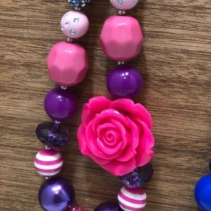 Bubble gum bead necklace